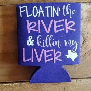 Floating the River koozie
